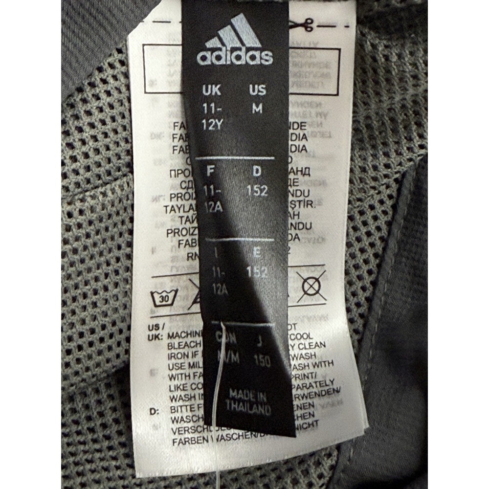 Adidas Youth Rink Suit Full Zip Lightweight Track Jacket GF8194 Gray Kids Size M - Picture 11 of 16